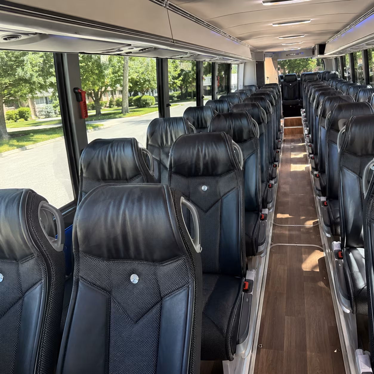 west jordan 40 passenger charter bus inside