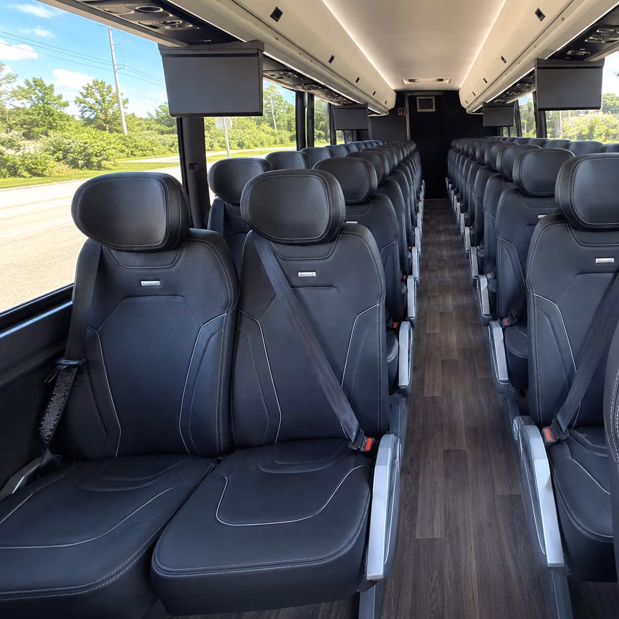 west jordan 47 passenger charter bus inside