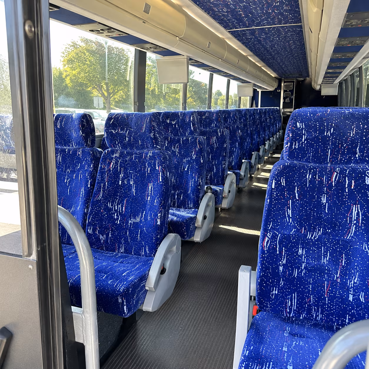 west jordan 50 passenger charter bus inside