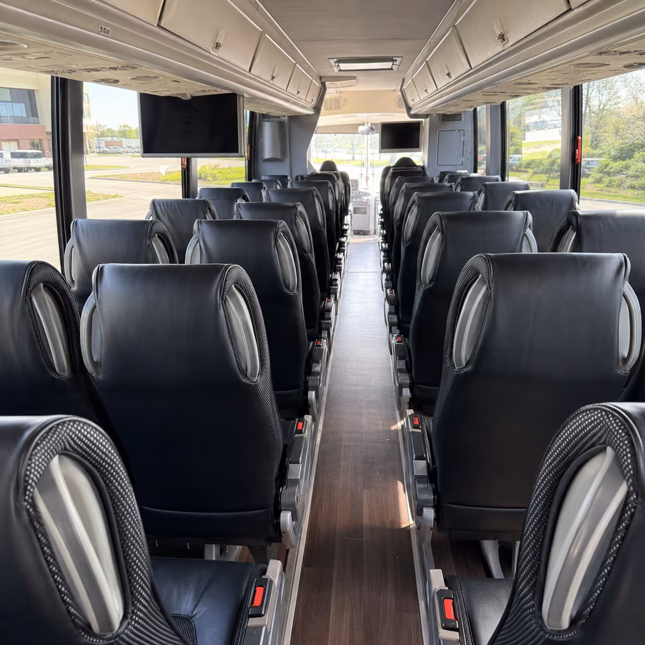 west jordan 56 passenger charter bus inside